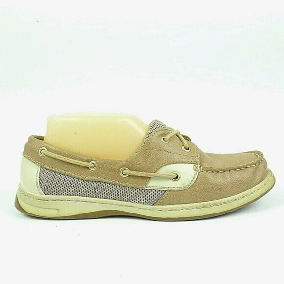 Liz Claiborne Flat Casual‎ Boat Shoes Tan Women's 8M Slip Ons - Picture 1 of 7